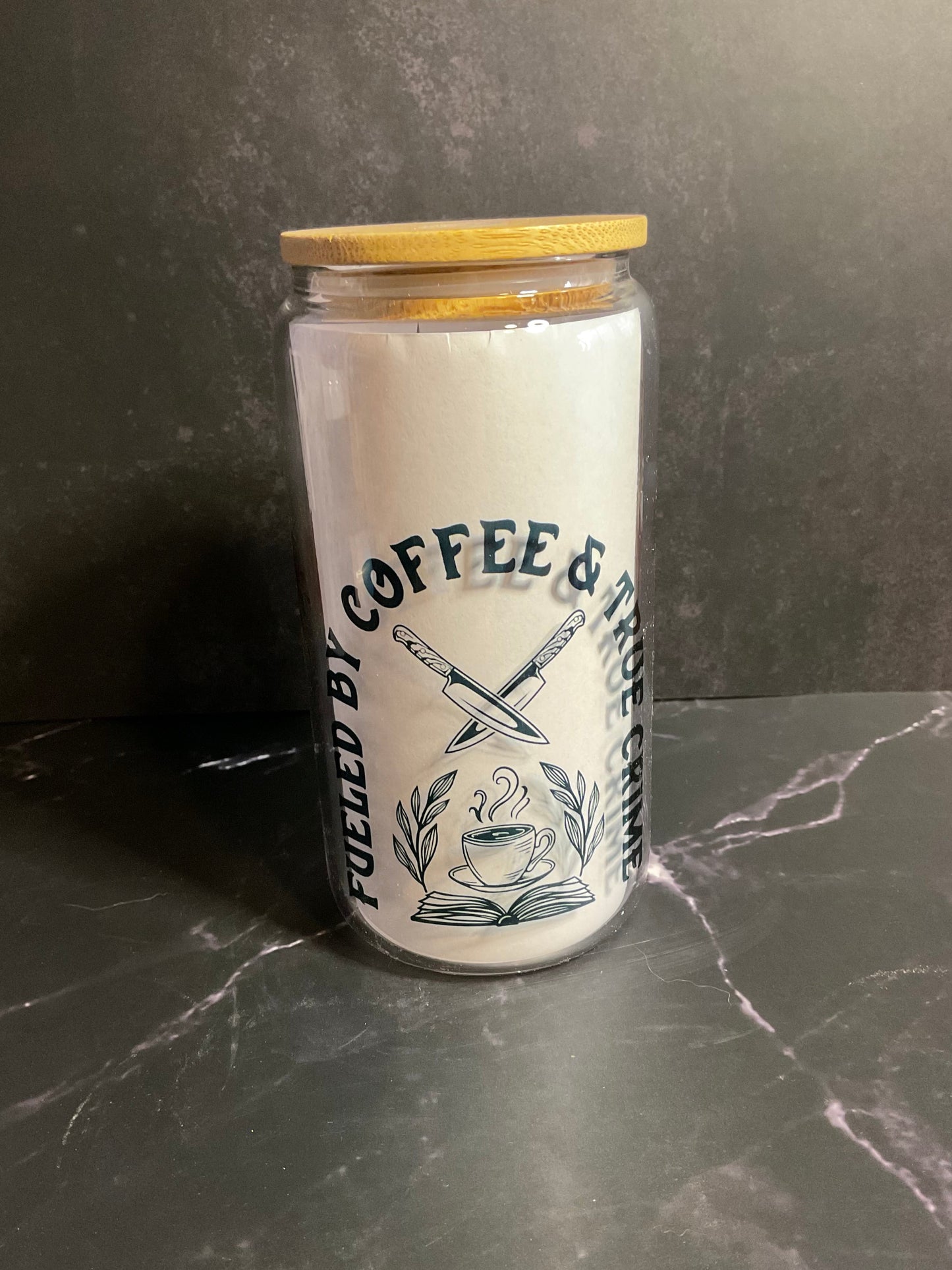 Fueled By Coffee & True Crime Tumbler