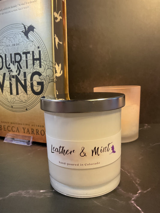 Leather & Mint Candle