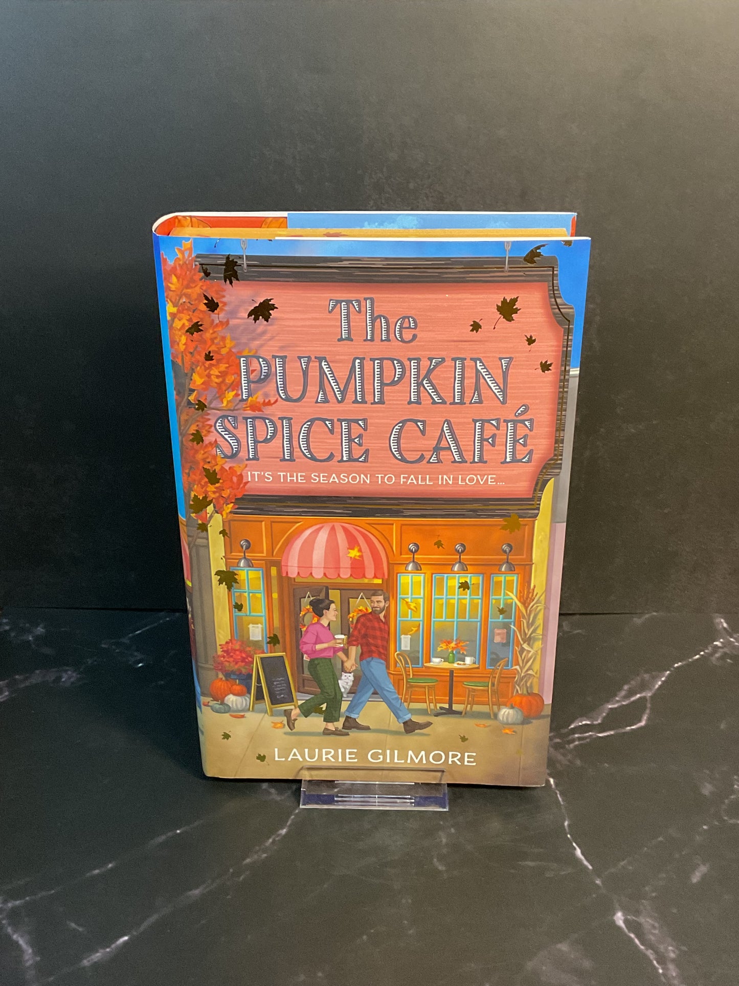 The Pumpkin Spice Cafe sprayed edge