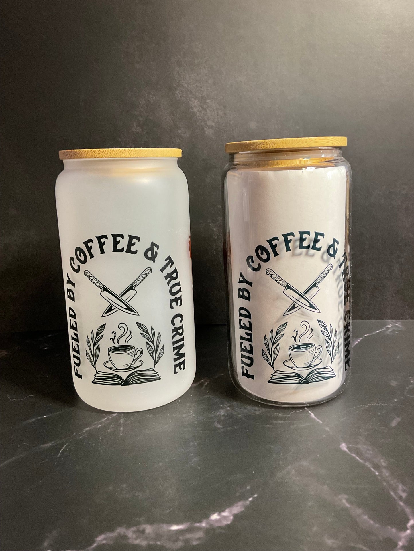Fueled By Coffee & True Crime Tumbler